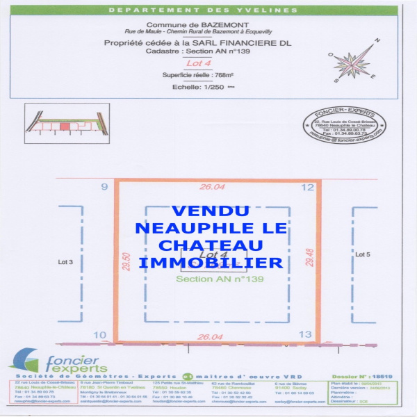 Offres de vente Terrain Bazemont 78580